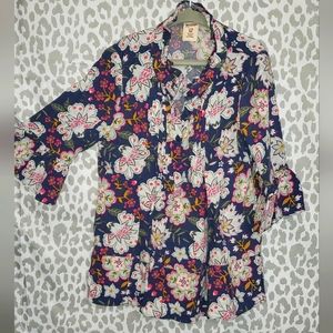 Floral 3/4 Sleeve Shirt